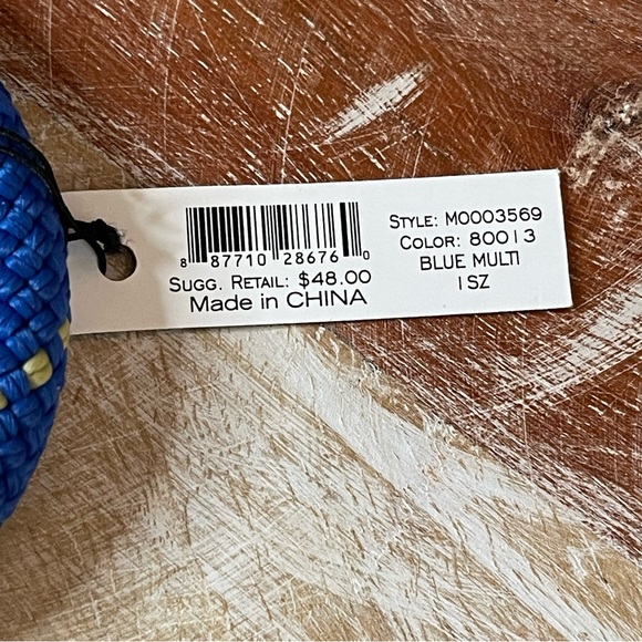 NWT Marc by Marc Jacobs Blue & Gold Cuff Resin Cord Bangle Bracelet - Picture 4 of 9